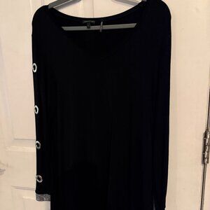 Black Dress with Silver Rivets on Sleeves